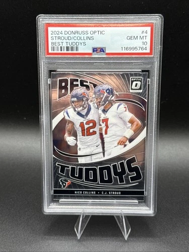 2024 Panini Donruss Optic Best Tuddys C.J. Stroud, Nico Collins PSA 10