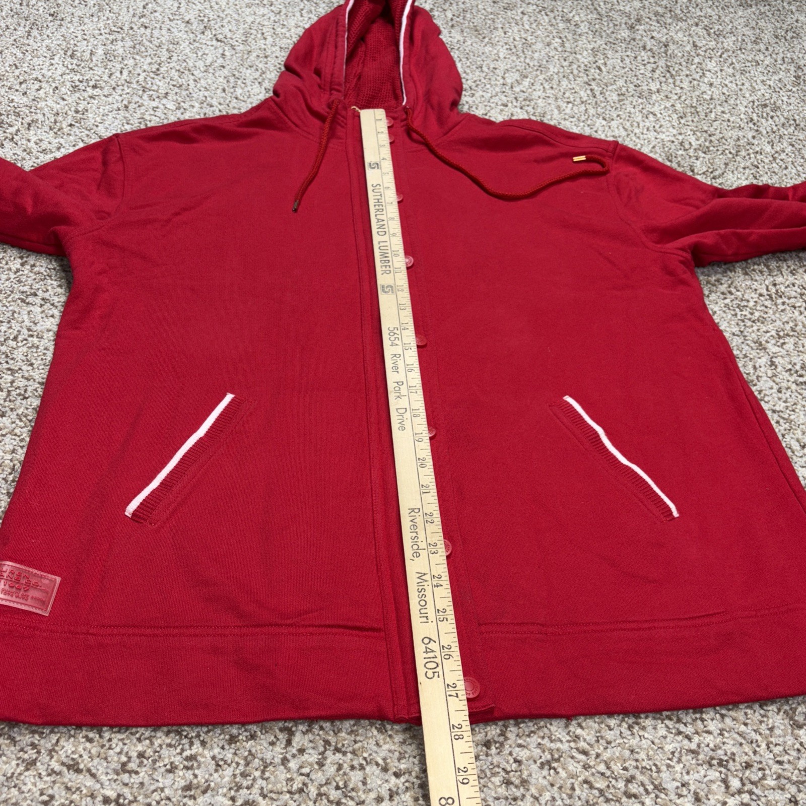 Vintage Ralph Lauren Red Full Zip Sweatshirt Women’s XL Lauren Jeans Co - View 11