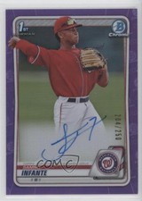 2020 Bowman Draft Chrome Picks Purple Refractor 204/250 Sammy Infante Auto 16s2