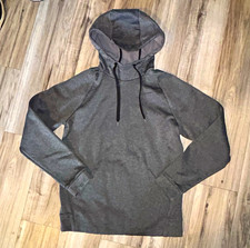 Nike Dri-FIT Gray Pullover Hoodie Sweatshirt Drawstring Fleece Men's Size S