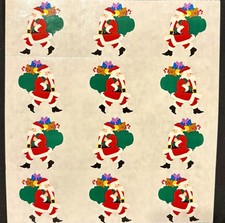 Vintage 1994 Mrs. Grossman Full Sheet Of Santa Stickers READ DESCRIPTION 