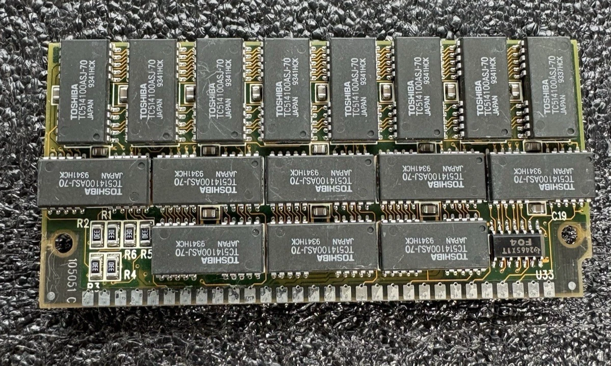 4 Modules Mémoire SIMM 30 Broches 1MB FPM Parité