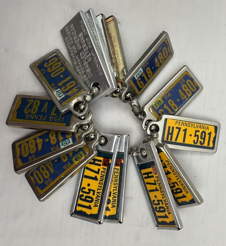 (40) Portachiavi Vintage Disabili Veterani Pennsylvania Targa Charms - Foto 4 di 7