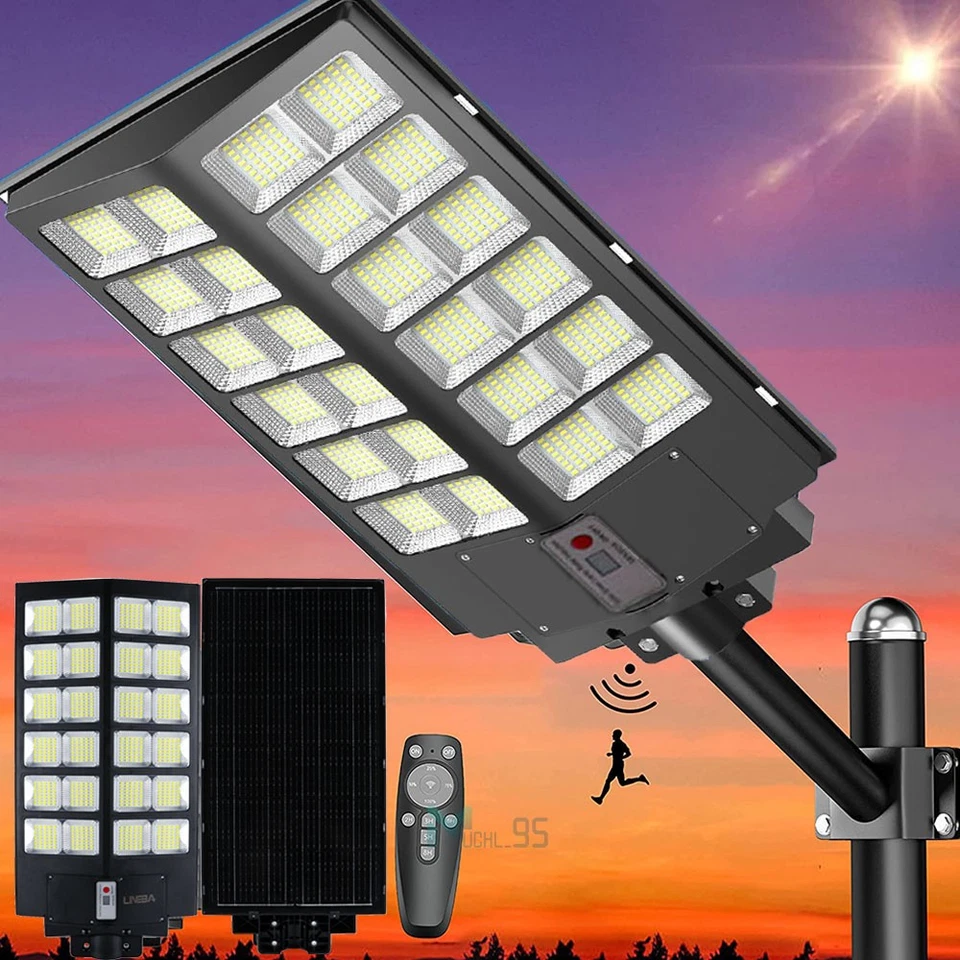 LED 11000W Commercial Solar Street Lights Outdoor Dusk to Dawn parking lot light - Image 2 of 4