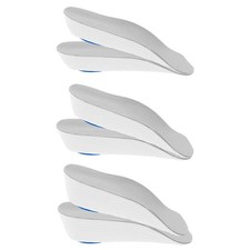 3 Pairs Height Increase Insoles for Sneakers Men's, 1.5cm 2.5cm 3.5cm, Gray