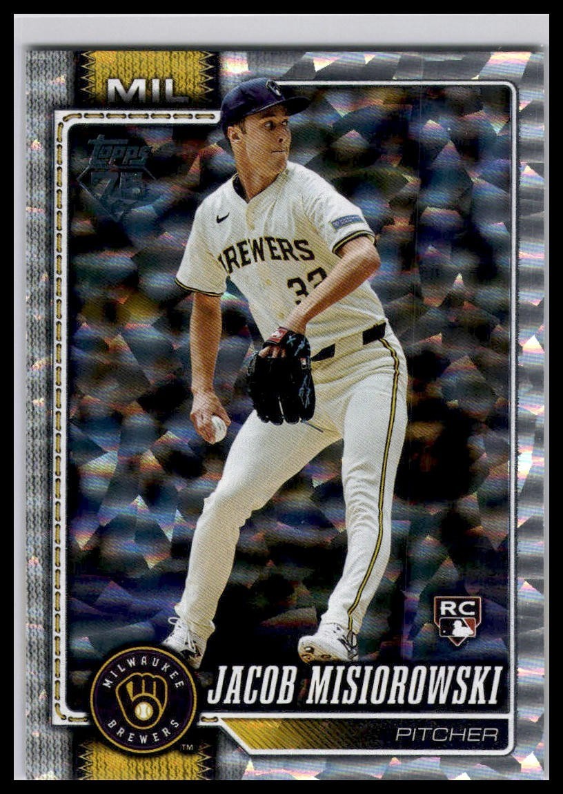 2026 Topps Series 1 - Jacob Misiorowski #10 Silver Crackle Foil (RC)