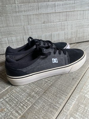 DC Shoes Trase TX Skate Shoe Black Gray ADYS300259 Men's Size 8 Skateboarding