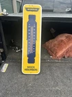 Vintage Monroe Shock Absorbers Thermometer Tin Metal Sign Garage Man Cave 26.5”