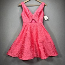 Jules & Cleo Jacquard Cutout A-Line Dress Size 0 Petunia Pink NWT Davids Bridal