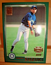 2001 Topps MLB Card #726 Ichiro Suzuki, Rookie, Seattle Mariners, NM