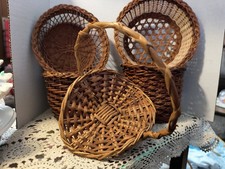 Set Of 4 Miniature Woven Baskets