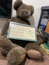 Boyd's Bear Vintage Big Ben Bearhugs  Bear 40 Inch Huge Bear With Sign Jointed