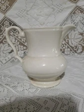 Mid-Century Vtg Creamy White Pitcher Ironstone by Lord Nelson Pottery England