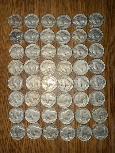Full Date Buffalo Nickels Lot Of 83 (Last Two Photos Listed Have The Other 35!)