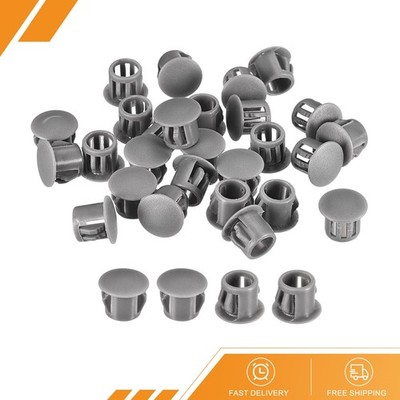 66 Set 3/8'' Plastic Hole Plugs Panel Flush Type Knockout Locking Plugs Gray