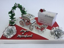Geldgeschenk silberne Hochzeit  Hochzeitsgeschenk Kutsche personalisiert