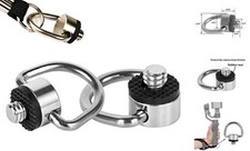 Stainless Steel D Ring Screw Hinged Holder Camera Fixing Screw 1/4"-20 Thread