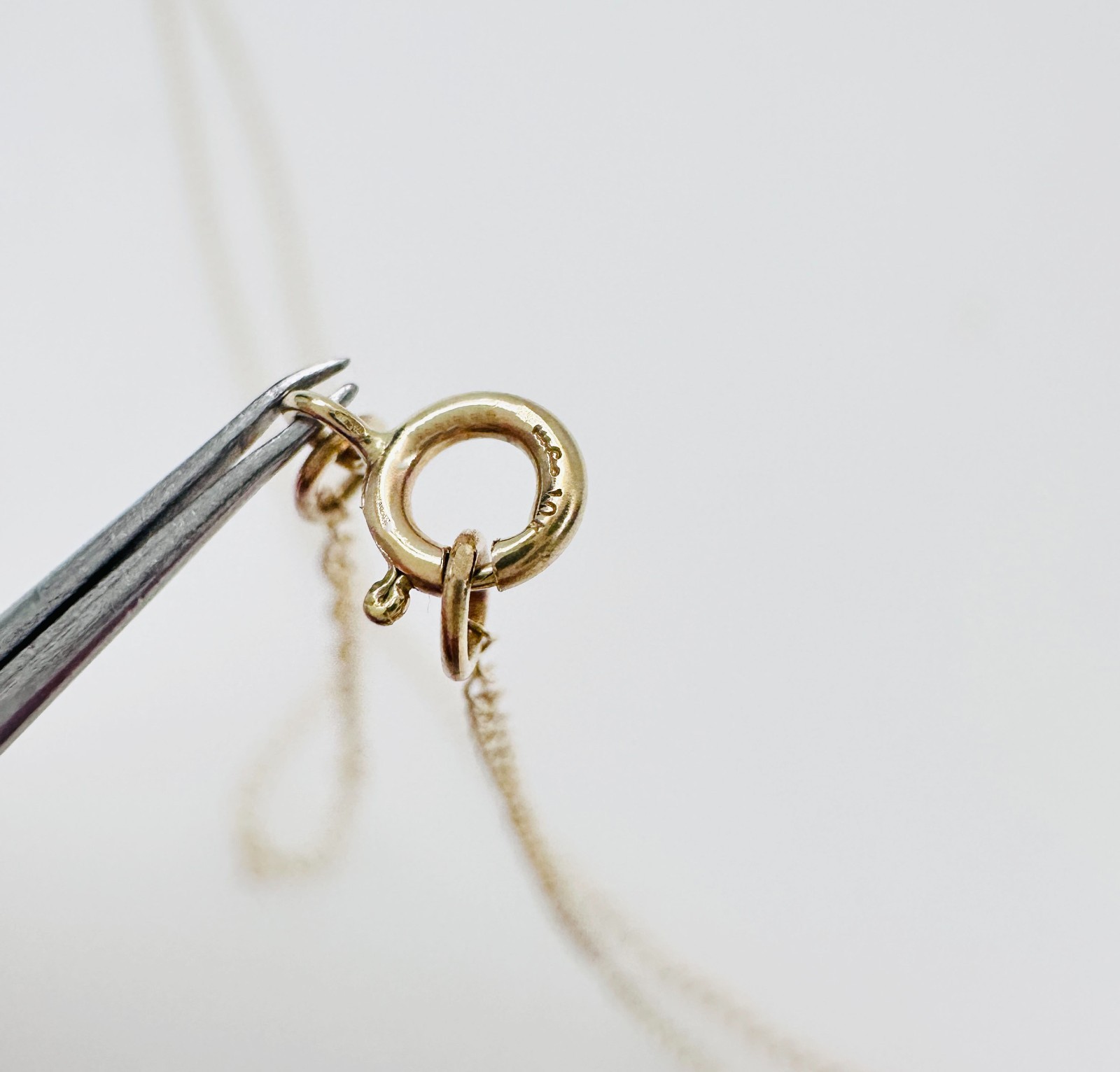 Estate Solid 10K Yellow Gold Thin Cable Link Chai… - image 14