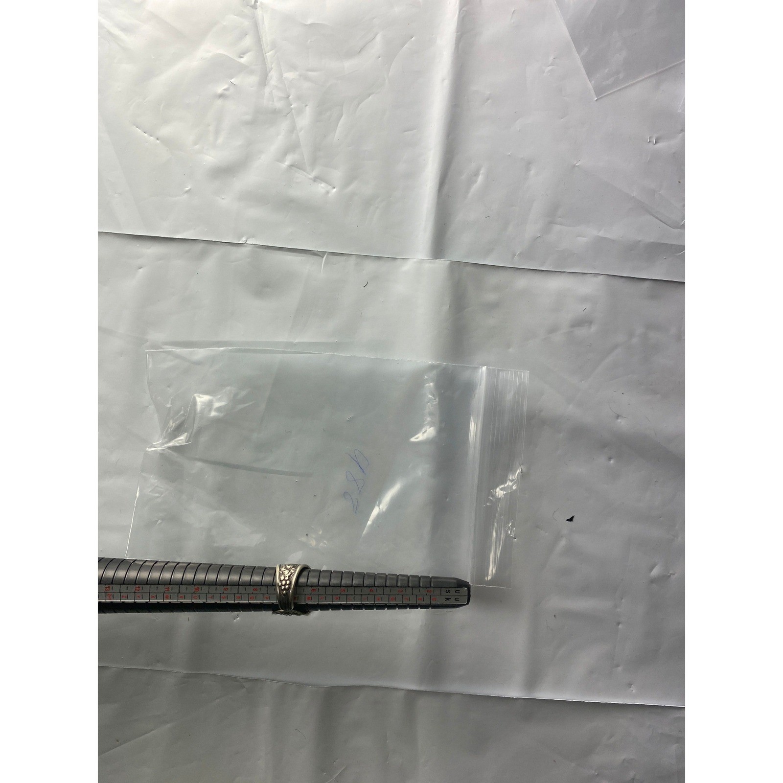 Unique Silver Tone Statement Ring Textured Design… - image 3