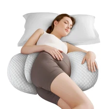 Pregnancy Pillow for Sleeping, Maternity Pillow for Pregnant Women, Cooling P