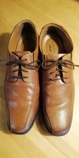 Clarks Herren Schuh hellbraun Echtleder Fußbett Größe 43  EDEL u. bequem