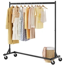 Z Rack Rolling Clothes Racks with Z-Base Heavy Duty Garment Clothing for Hanging