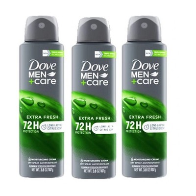 3 Pack Dove Men + Care Extra Fresh Deodorant Antiperspirant Spray , 150ml