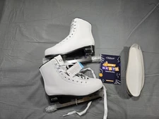 Nattork Skates Womens White 7 Ice Figure NEW COOL MAX Blades Shoes 