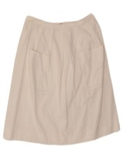 Gonna donna midi VALENTINO IT 42 media W28 cotone bianco CR02