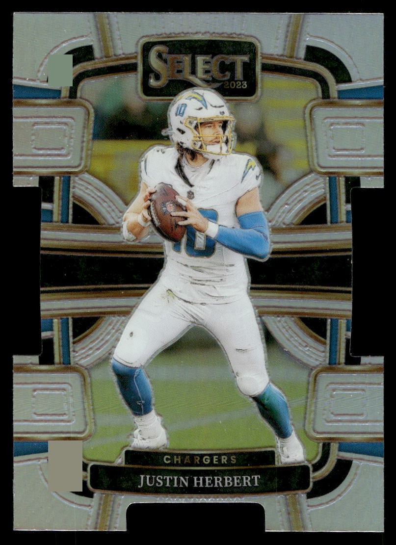 2023 Select #52 Justin Herbert Silver Prizms Die Cuts Chargers