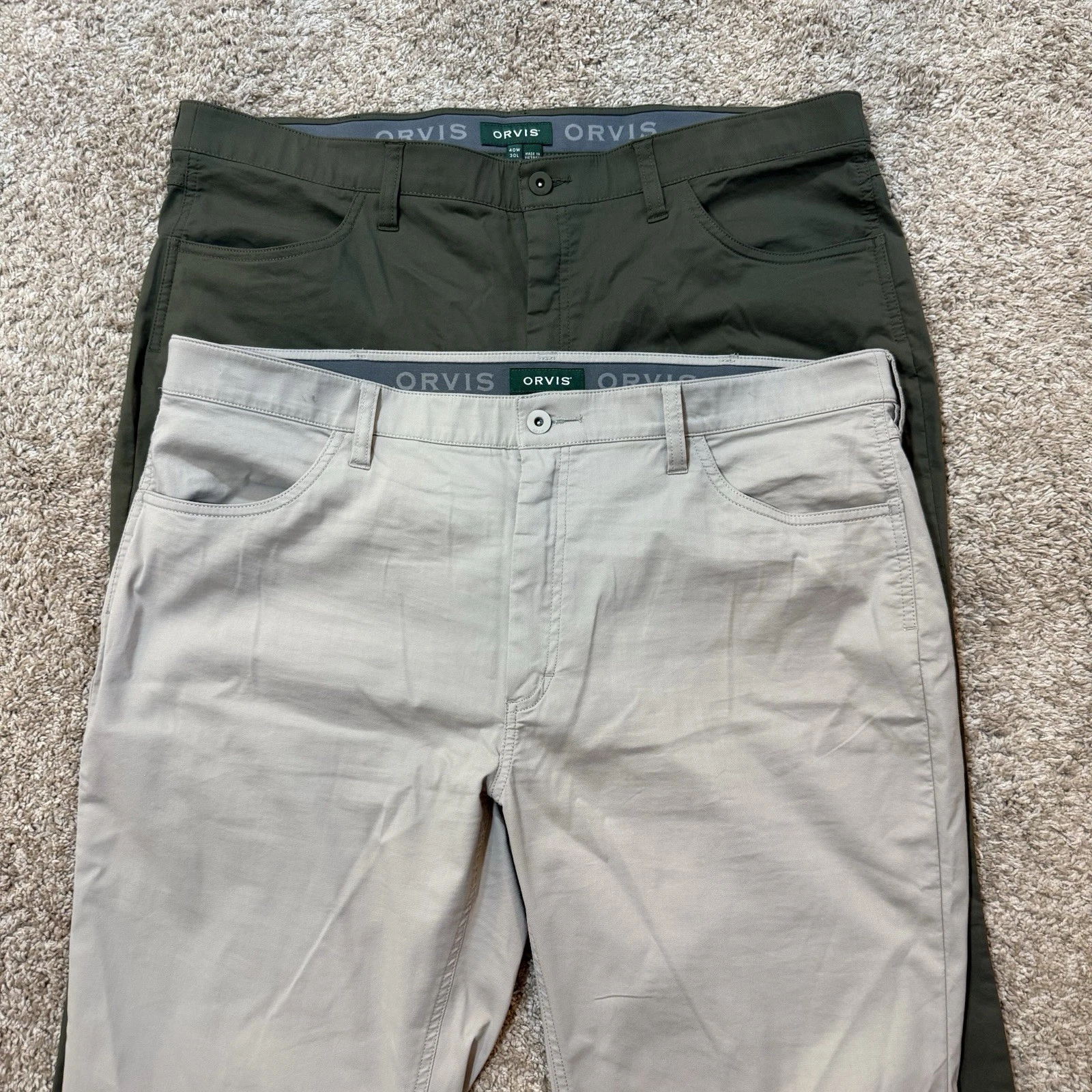 Orvis Pants Men’s 40 X 30 Lightweight Outdoor Golf Hiking Fishing Lot Of 2