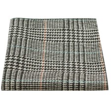 Black White Dogtooth Check Tweed Pocket Square Handkerchief
