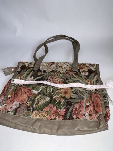 Vintage 80er Mitzi Gobelin Teppich Tasche Handtasche Tasche Floral - Bild 7 von 14