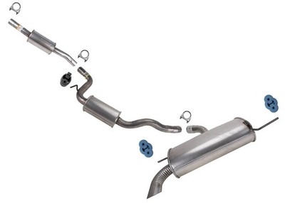 Weld on Resonator Pipe Rear Mufflers Exhaust System for Ford C-Max 2013-2018