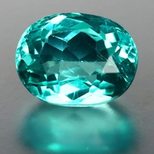 1.43 ct Stunning Oval Cut 7x6 mm Brazil Unheated Paraiba Blue Apatite Gemstone