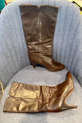 Vero Cuoio Brown Leather Boots sz 8 38