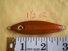 25 PCS. SHAD JIG/SPOON STYLE LURE BAIT/CASTING FISHING, 1-1/2 OZ. CANDY/ORANGE