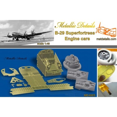 Boeing B-29, Detailing Set Engine Cars (for Revell, Monogram) 1:48 PE & Resin