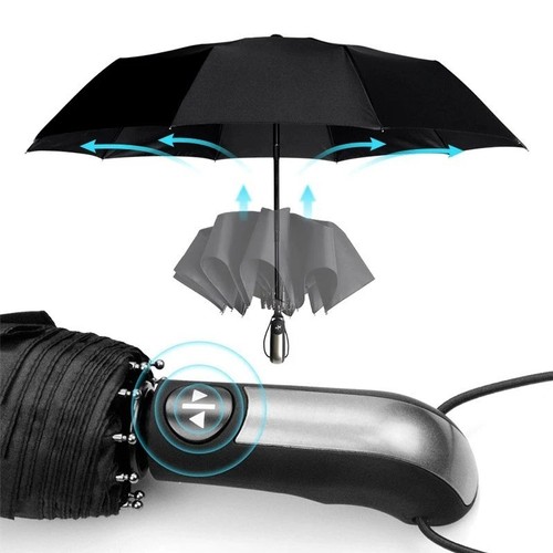 Regenschirm Automatik Schirm Anti-UV Sturmfest Stabil Taschenschirm Reiseschirm - Bild 6 von 24