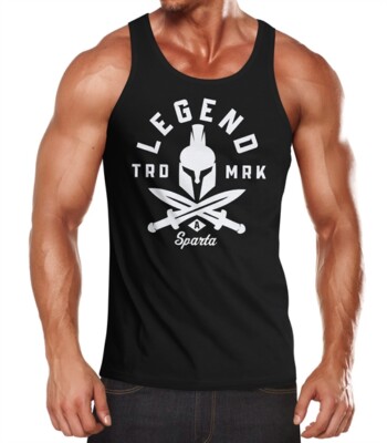 Herren Tank-Top  Legend Sparta Spartan Helmet Schwerter Muskelshirt Muscle