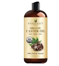 Premium Organic Castor Oil 100 Pure and Hexane-Free Cold-Pressed Beauty 16 FL