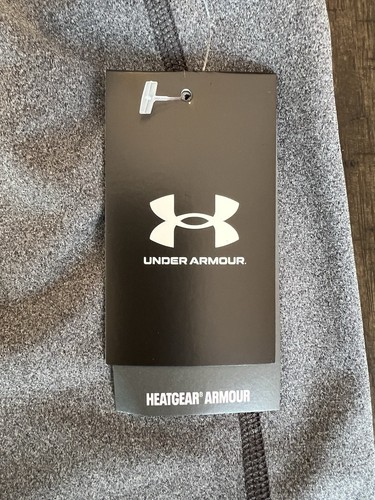 NUOVO pantaloncino donna Under Armour HeatGear Middy compressione grigio taglia media - Foto 13 di 16