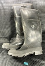 BATA Waterproof Black Rubber Work Boots Men's Size 8 Made in USA IN2267