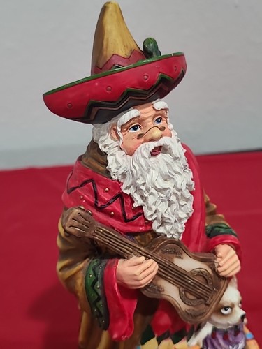 Vintage 9" MEXICAN SANTA & Chihuahua Feliz Navidad Mexico,Rare! - Picture 11 of 13