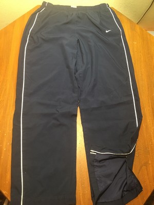 Nike Polyester Pants Track Blue Mens L 