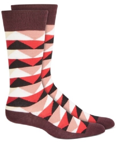 Alfani Men's Abstract Triangle Socks Red Multicolor Size 10-13 | eBay