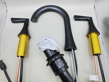 Delta Rinna Two Handle Widespread Bathroom Faucet 35874LF-BL Matte Black