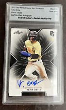 2021 Leaf Perfect Game Yahir Ortiz Black Auto TCC Graded Gem Mint 10