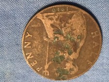 1910 Edward VII British Half Penny Coin. 1/2d
