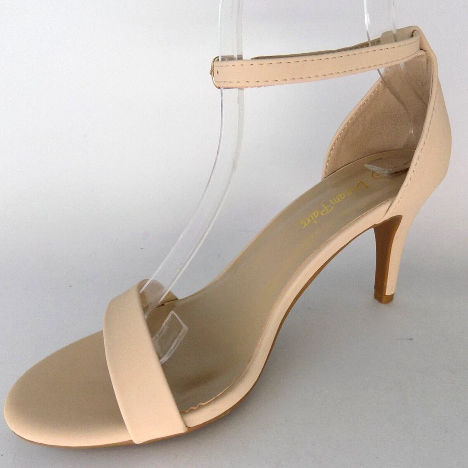 Dream Pairs Jenner Heels Dress Sandal Women Shoe Size 7.0 M, Nude Nubuck - Image 3 of 4